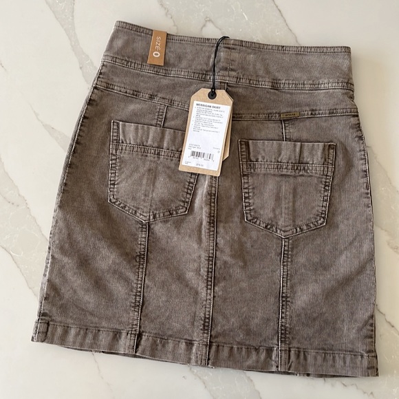 Prana Corduroy Merrigan Skirt Mud 0 - Picture 6 of 10